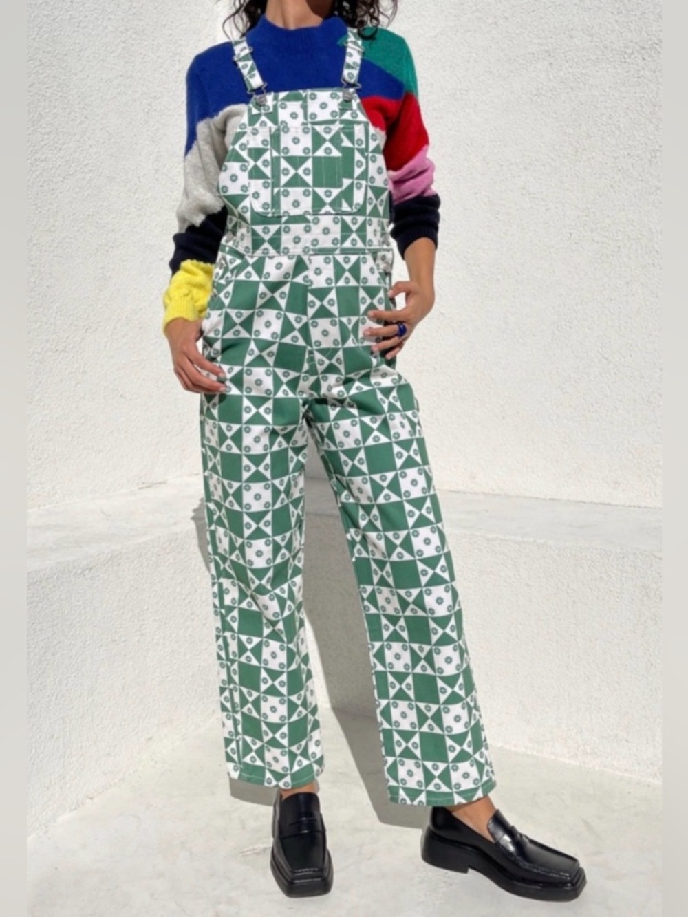 Lisa Says Gah Lucy Overalls In Floral Quilt
